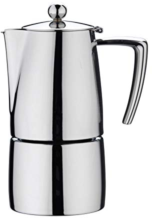 Café Stål Art Deco Cafetière Italienne en Acier Inoxydable 18/10, 4 Tasses Expresso