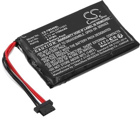 Battery for TomTom 4CF5.002.00, Go 540, Go 540 Live, One XXL 540S 1100mAh - AHL03711001 VF1