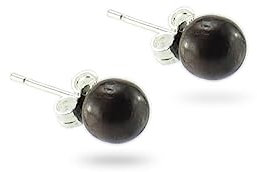 Budawi® Holz Perle Ohrstecker 925er Silber Ohrringe Stecker 6 mm Kugel