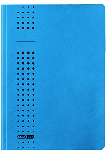 ELBA Sammel-Mappe chic, für A4, aus Karton, 3 Innenklappen, blau, 25er Pack