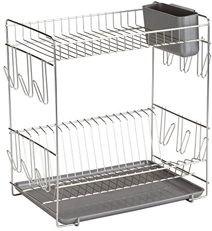 Sauvic Escurreplatos Acero Inoxidable, Grande 43x25x41,5 cm.
