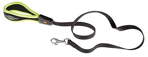 Ferplast ERGOFLUO G Ergonomic Dog Lead - Secure Grip with Soft Padding - Anti-Abrasion - Extra-Resistant Finished Seams - Italian Design - 120 x 2.5 cm, Yellow