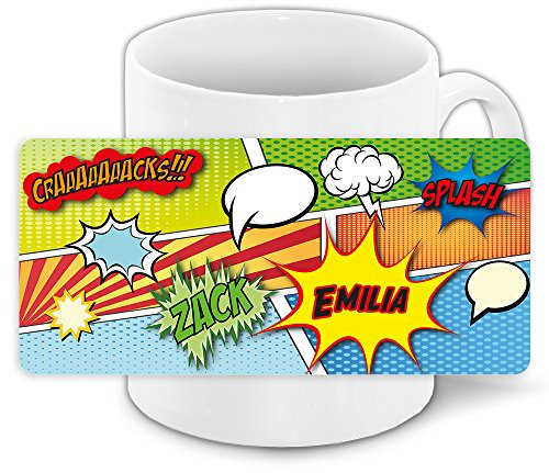 Tasse mit Namen Emilia und schönem Comic-Motiv für Mädchen