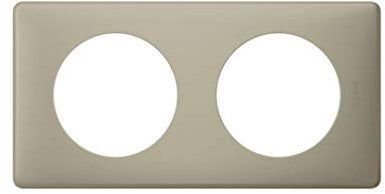 Legrand 066712 Plaque Céliane Poudré, 2 Postes, Finition Argile
