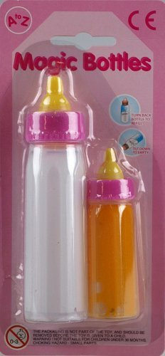 A to z Set Of 2 Baby Doll Magic Drinking Bottles Dolly Toy