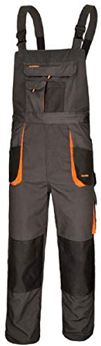 ART.MAS Latzhose Arbeitshose Classic Handwerker KFZ Gärtner Mechaniker 270g/m2 (60, Graphit/orange)