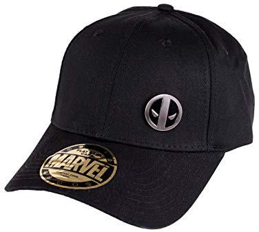Deadpool Metal Badge Logo Unisex Cap schwarz Fan-Merch, Filme, TV-Serien Standard