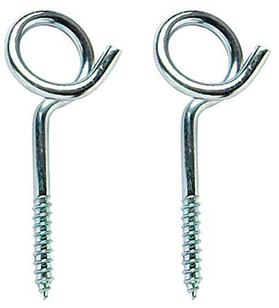 fiXte Lot de 2 crochets à visser en forme de queue de cochon, noir japonais ou zinc, lot de 2