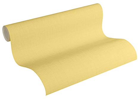 Michalsky Living Vliestapete Dream Again Tapete Unitapete 10,05 m x 0,53 m gelb Made in Germany 365174 36517-4
