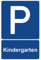 Parkplatzschild Kindergarten Parken Schild Blau 30 x 20 x 0,3 cm Kunststoff Parkplatzmakierung Parken Parkplatzschilder Parkplatz Hinweisschild, Verbotsschild, Parkplatz Freihalten
