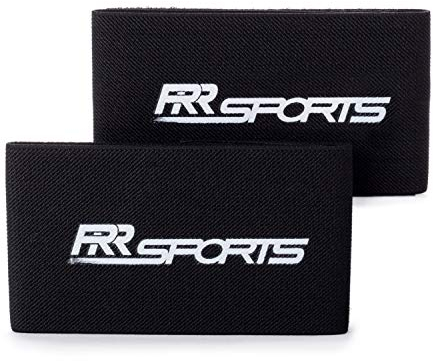 RR Sports - Schienbeinschonerhalter Fußball für Herren, Damen und Kinder schwarz, Halterung für Fussball Stutzen als Schienbeinschoner Halter fürs Training, guard stay Stutzenhalter für Fußballstutzen