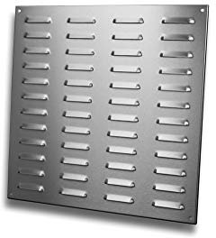 Griglia di ventilazione in acciaio inox, serie 08, dimensioni 400 x 400 mm