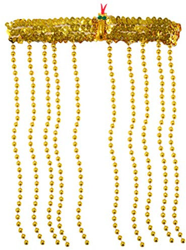 Amosfun Ägyptisches Kostüm Damen Ägyptische Kleopatra Kostüm Schlange Perlen Kopfschmuck Gold Pailletten Antik Ägypten Haarschmuck Damen Stirnbänder