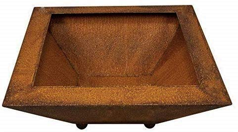 Bornhöft Rost Pflanzschale quadratisch 45 x 45 x 18cm Gartendeko Edelrost rostige Gartendeko