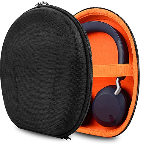 Geekria Shield Case kompatibel mit Jabra Elite45h, Evolve275, Evolve265, Evolve255, Evolve250, Evolve230, Ersatz-Schutzhülle aus Hartschale, Reise-Tragetasche mit Kabelaufbewahrung (schwarz)