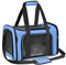 Qlfyuu Transporttasche für Katze Hund, Faltbare Tragbar Katzentransportbox Hundetransportbox für Mittel Kleine Haustiere Katzen Hunde, Katze Tragebox Tragetasche bis 15lbs(Blau, Medium)