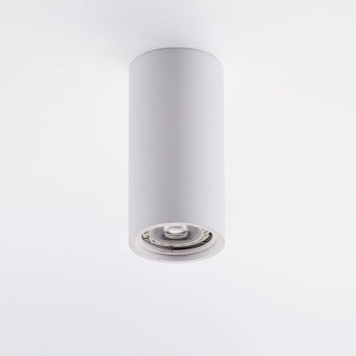 MAZZOLA LUCE faretto plafone di gesso lampada da soffitto tetto cilindro bianco pitturabile per interni gu10 led moderna