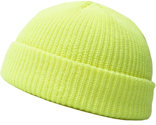 Faringoto Beanie Mütze Winter Outdoor Sport Geschenke Strumpffüller für Männer Frauen, fluoreszierendes gelb, Einheitsgröße