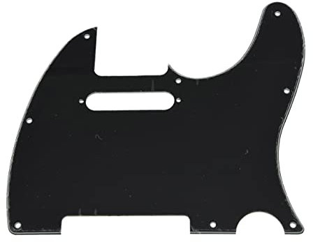 Dopro 8 Hole Tele Style Guitar Pickguard TL Pick Guard with Pickup Mounting Screw Holes for Tele/Telecaster Black 3 Ply