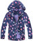 Fewlby Ragazze Giacca Impermeabile con Cappuccio, Bambini Giacca a Vento Impermeabile con Cappuccio Cappotto Foderato in Pile Bambini Capispalla, 7-8 Anni
