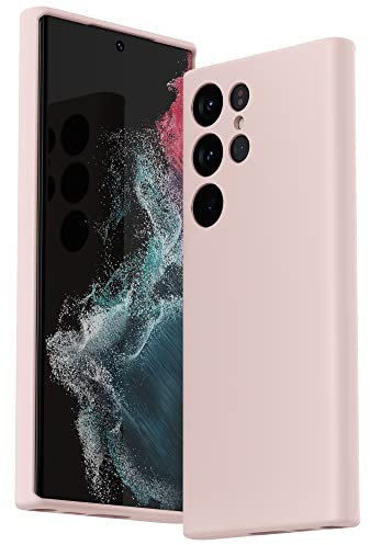 SURPHY Coque pour Samsung Galaxy S23 Ultra, Silicone Liquide Protection Individuelle pour Chaque Objectif Épaissie Premium Etui pour Samsung S23 Ultra 6,8 Pouces (2023), Rose