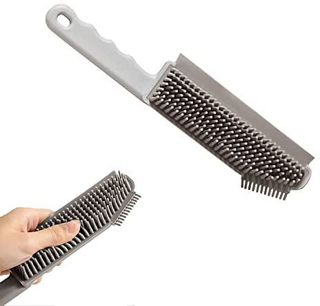 DHinkyoung Pet Hair Removal Brush, Pet Hair Remover, 3 in 1 Mirror Cleaning Brush with Scratch Free Rubber Bristles and Handle, Ideal for Cars, Seats, Carpets, Removes Hair from Surfaces