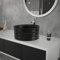 ML-Design Lavabo en Céramique Noir Mat, Ø 41 x 18 cm, Rond, Vasque à Poser sur Plan de Toilette, Lave-Mains Évier pour la Salle de Bain/WC Invités, Design Moderne, sans Matériel de Montage