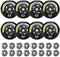 Inline-Skate-Räder, 64 mm, 70 mm, 72 mm, 76 mm, 80 mm, Inline-Ersatzräder mit ABEC9-Kugellager für Rollerblade Derby K2 Inlineskate- 85A Indoor- und Outdoor-Inlineskates, 8 Stück