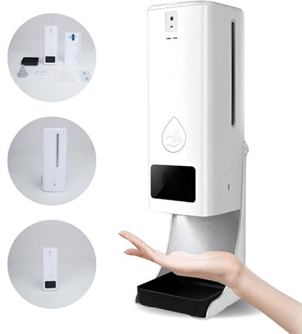 Automatic Soap Dispenser for Kitchen Sink & Bathroom - Battery Operated Hand Sanitizer Dispenser w/Infrared Motion Sensor - Touchless Soap Dispenser for Any Type of Liquid Soap (White, 12.5 oz)