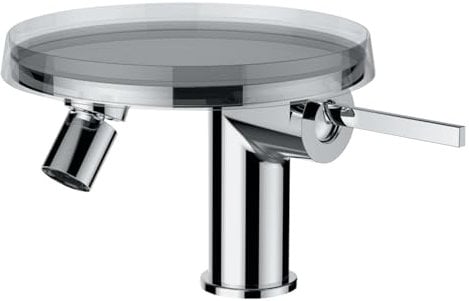 LAUFEN Kartell Einhebel-Bidetmischer, ohne Ablaufventil, inkl. Ablageschale, Ausladung 125 mm, chrom, H3413310041131
