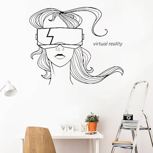 Wandaufkleber Poster Wohnzimmer Gamer Vinyl Appliqué Play Boy Schlafzimmer Dekoration Abnehmbares Wandbild 57X67Cm
