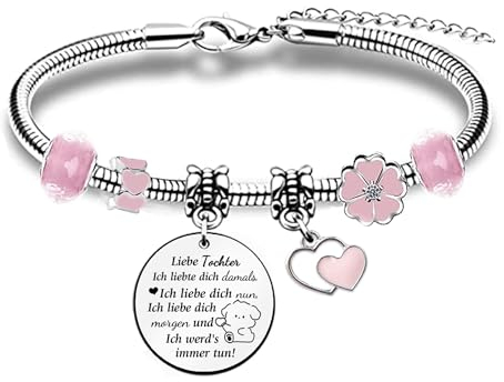 Tochter Armreifen Armbänder Frauen Geburtstagsgeschenke Weihnachten Inspirierende Personalisierte Abschluss Ich Liebe Dich Zurück Zur Schule Beste Wünsche Charme Schmuck Erinnerung