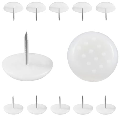 Qrity 16 PCS Nylon Furniture Feet, Furniture Pads Nails, Nylon Chair Leg Floor Protectors, 20mm Diameter Furniture Glide Nails for Furniture Feet