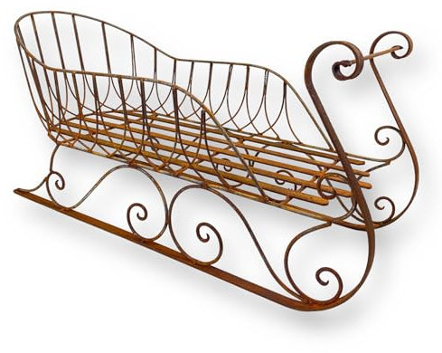 Crispe home & garden Rost Schlitten - Winter Weihnachten Advent Dekoration - Groß 79 cm