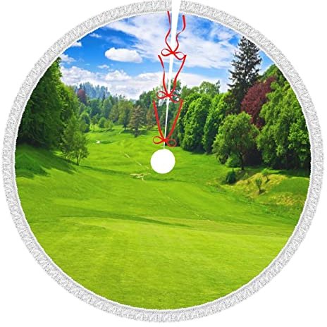 Vancouver Golfplatz Urlaub Weihnachtsbaum Schürze mit Quaste Dekoration, Plüsch fühlt sich gut an