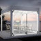 Wasserdichte Plane Mit Ösen,0.5mm Pvc Transparente Plane Seitenteil,Outdoor Durchsichtige Plane Vorhänge,Pergola Pavillon Trennvorhänge Mit Reißverschluss,Wetterfest,L×H-1.5*2.5m(4.9*8.2ft)