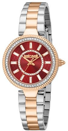 Just Cavalli Damen Analog Quarz Uhr mit Edelstahl Armband JC1L308M0105