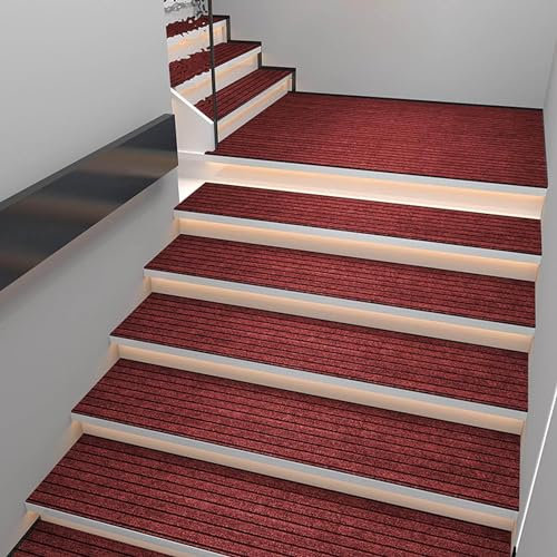 OAUKA 100 Stufenmatten Treppenmatten,Rot,30x120cm
