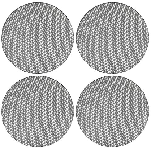 X AUTOHAUX Universal 7 Inch Speaker Grills Mesh for Audio Subwoofer 182x6.5mm Grille without Frame Black - Pack of 4