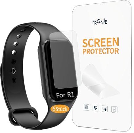Frgnie Protector de pantalla compatible con reloj inteligente Blackview R1 de 1,47 pulgadas (6 unidades) HD flexible TPU protector de pantalla compatible con reloj inteligente IOWODO