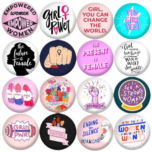 16 Pièces/ensemble Féminisme Périphérique Badge Badge Femme Épinglette Autonomisation Broche Broche Féministe