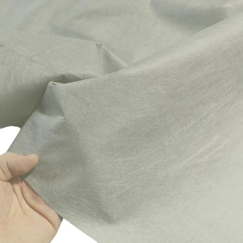 TOLKO 1m Polsterstoff Meterware leichter robuster Bezugstoff 220cm breit zum Polstern Beziehen Dekorieren | Reißfest Abriebfest Möbelstoff (Hell Grau)