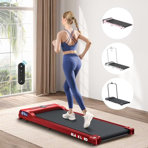 BLACK LORD Laufband, elektrisch, Trainingsgerät, 2,2 PS, Fitnessgerät, Walking-Jogging-Trainer für das Fitnessstudio zu Hause, Büro, kommerzielle Serie, Rot
