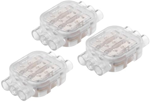 YAODHAOD Morsetti di Collegamento Connettori Rapidi Impermeabili 3PCS IP68 0,5 fino a 4 mm² 250V 32A Connettore Passante 2-Conduttori - 4-Conduttori (3-3P)