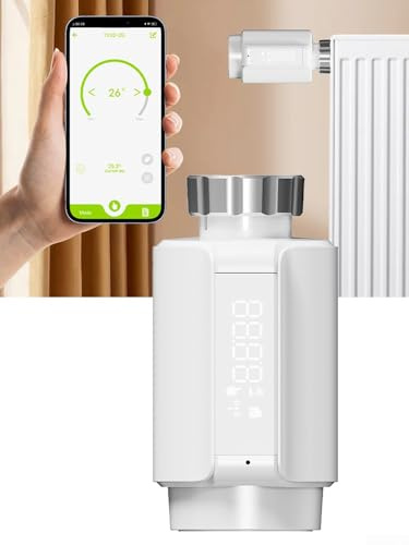 Smart-WLAN-Thermostat-Heizkörperventil, für Zigbee digitales Smart-Home-Heizkörperthermostat, programmierbarer Temperaturregler (Bluetooth-kompatibel)