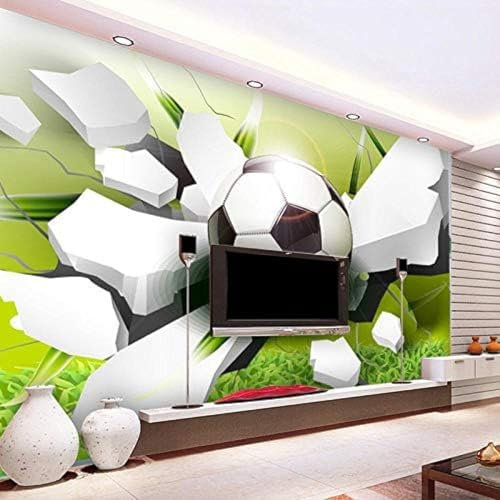 Three-Dimensional Football 3D Wallpaper Office Living Room Sofa Bedroom Tv Background Wall Decoration-200cm×140cm