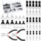 Jortmrd 171 Stück Reißverschluss Reparatur Set Reissverschluss Reparatur Set Reißverschluss Zipper Ersatz Reisverschluss-reparaturset mit Zangen für Jacke Zelt Schieber Reparieren (3 Größen:3/5/8)