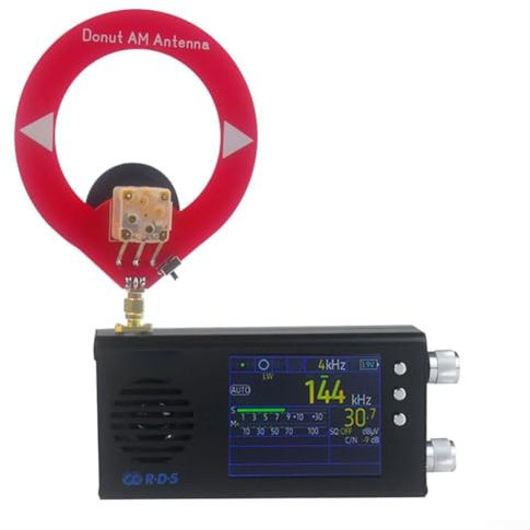 TEF6686 Tragbares Digitalradio FM Stereo/SW/MW/LW Vollband-Multiband-Radio-Lautsprecher mit LCD-Display mit runder D-Antenne (blau + rot)
