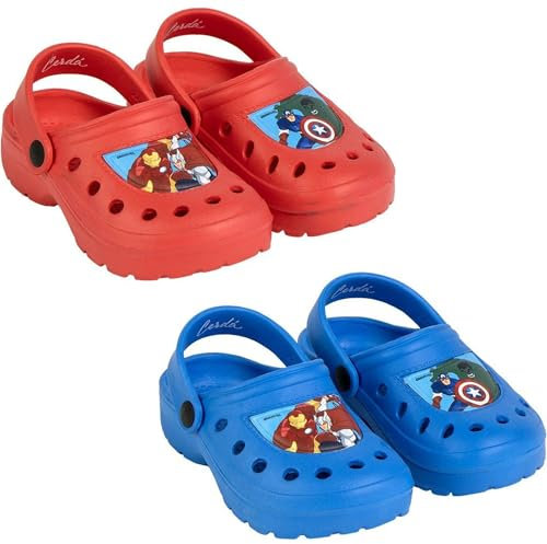 CERDÁ LIFE'S LITTLE MOMENTS Zuecos Avengers Niños Licencia Oficial Calzado Cómodo y Ergonómico Suela Antideslizante y Diseño Exclusivo