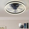 Fitsai Alexa Modern Ceiling Fan with Light, 3000K-6500K dimmable LED Ceiling Fan Light, Living Room Dining Room Bedroom Round 20in/51cm Black